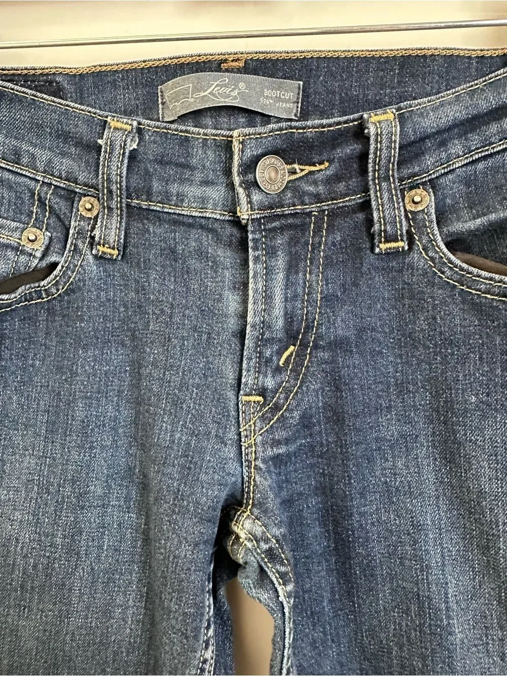 Hot Topic Light Blue Distressed Denim Shorts with Stud Accents